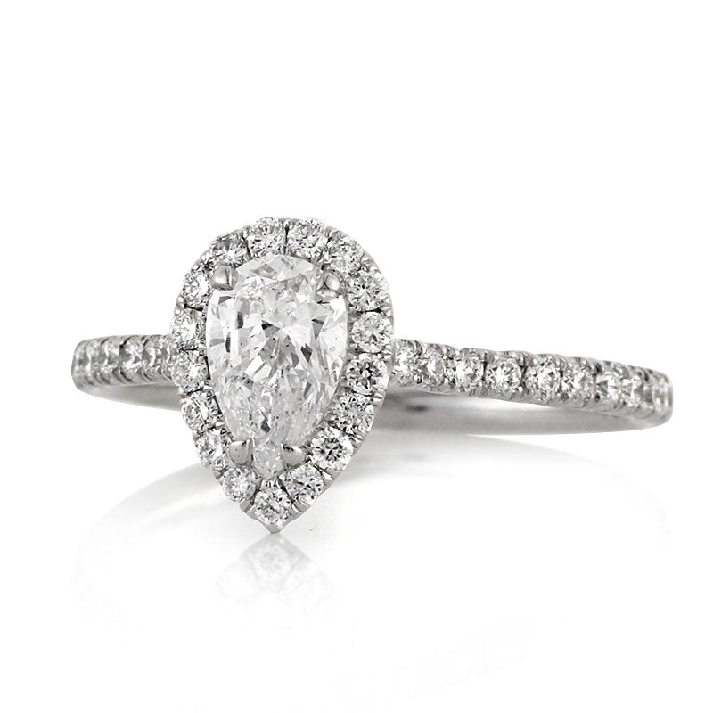 1.11ct Pear Shaped Diamond Engagement Ring