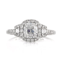 1.76ct Antique Cushion Brilliant Diamond Engagement Ring