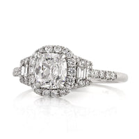 1.76ct Antique Cushion Brilliant Diamond Engagement Ring