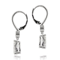 3.83ct Pear Shaped Diamond Dangle Earrings