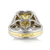 4.60ct Fancy Light Yellow Heart Shaped Diamond Engagement Ring