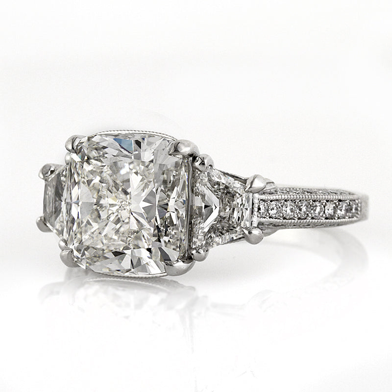 5.23ct Cushion Cut Diamond Engagement Ring