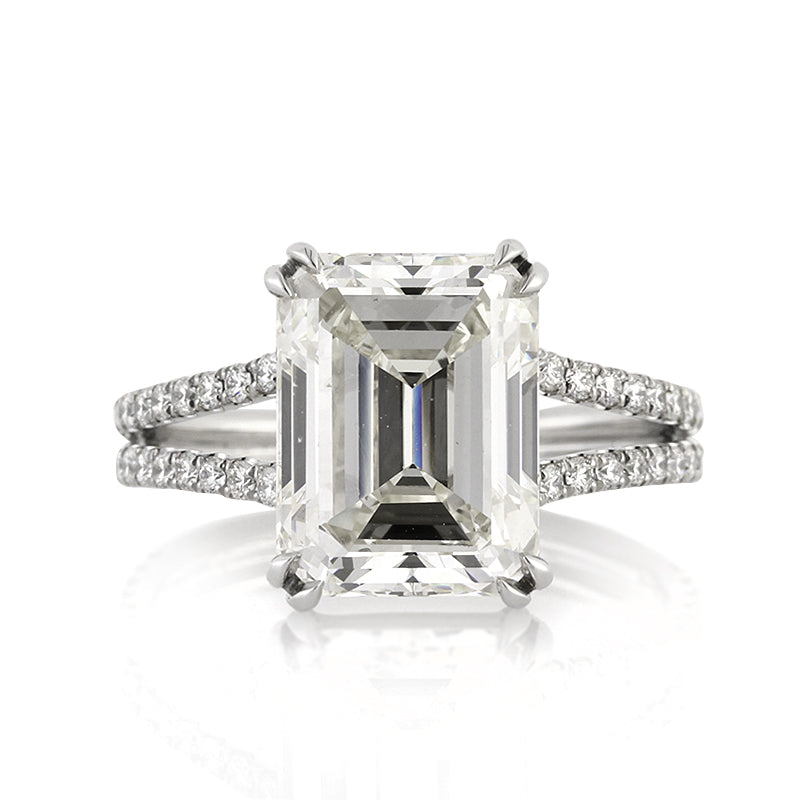 5.37ct Emerald Cut Diamond Engagement Ring