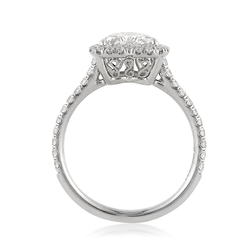 1.84ct Heart Shaped Diamond Engagement Ring