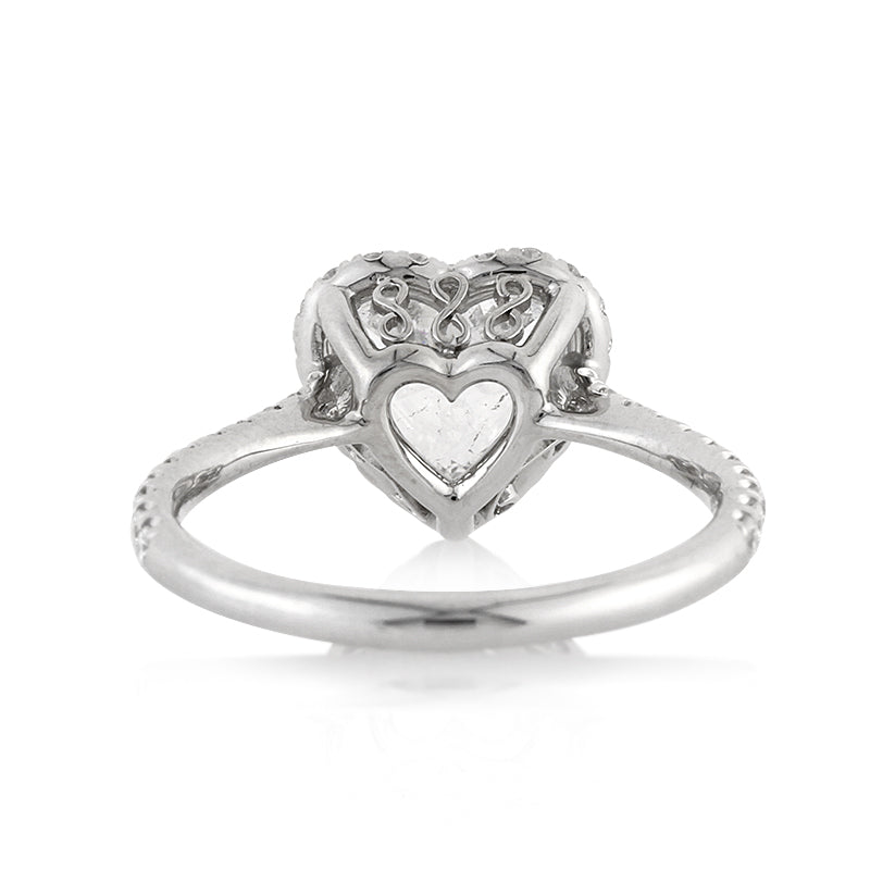 1.84ct Heart Shaped Diamond Engagement Ring