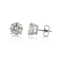 6.68ct Round Brilliant Cut Diamond Stud Earrings