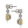 6.11ct Fancy Yellow Cushion Cut Diamond Dangle Earrings