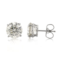 4.28ct Round Brilliant Cut Diamond Stud Earrings