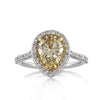2.28ct Fancy Yellow Pear Shaped Diamond Engagement Ring