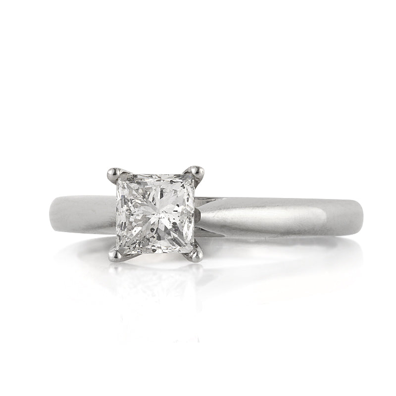1.01ct Princess Cut Diamond Solitaire Engagement Ring