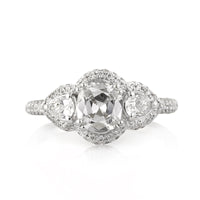 1.95ct Antique Cushion Brilliant Diamond Engagement Ring