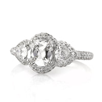 1.95ct Antique Cushion Brilliant Diamond Engagement Ring