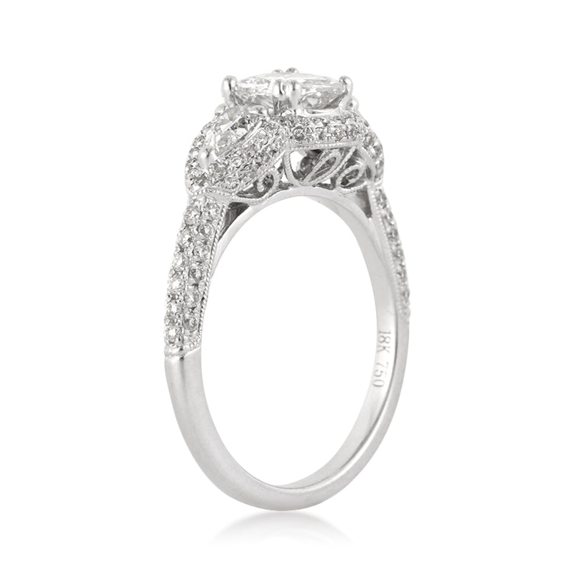 1.95ct Antique Cushion Brilliant Diamond Engagement Ring