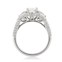 1.95ct Antique Cushion Brilliant Diamond Engagement Ring