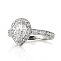 2.10ct Pear Shaped Diamond Engagement Ring