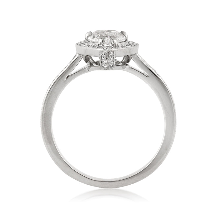 2.10ct Pear Shaped Diamond Engagement Ring