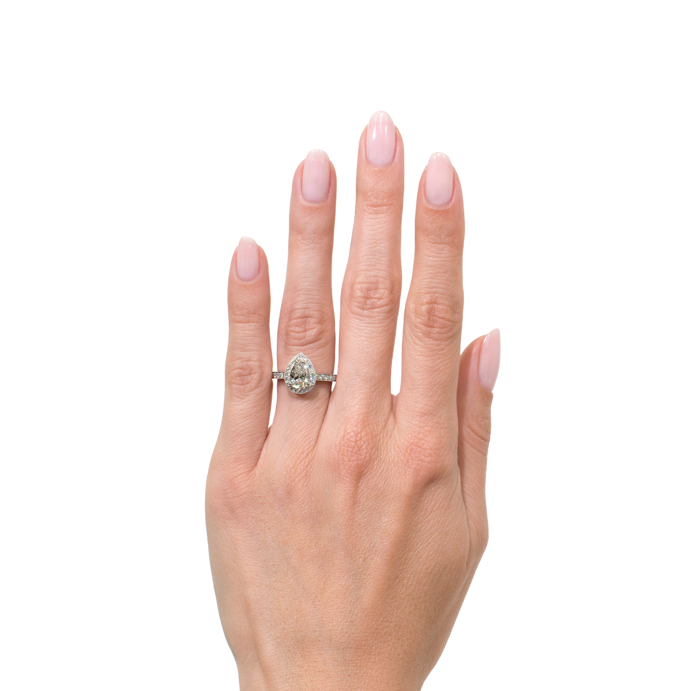 2.10ct Pear Shaped Diamond Engagement Ring