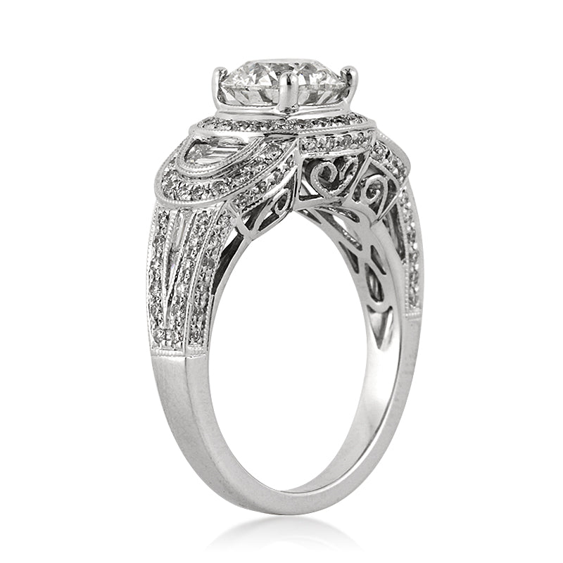 2.93ct Round Brilliant Cut Diamond Engagement Ring