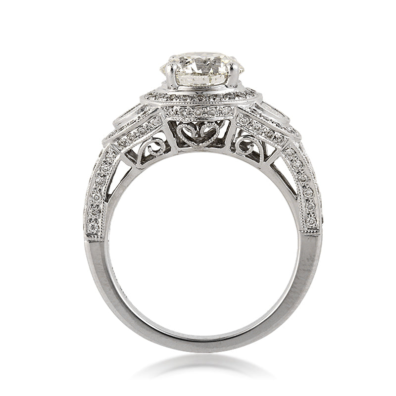 2.93ct Round Brilliant Cut Diamond Engagement Ring