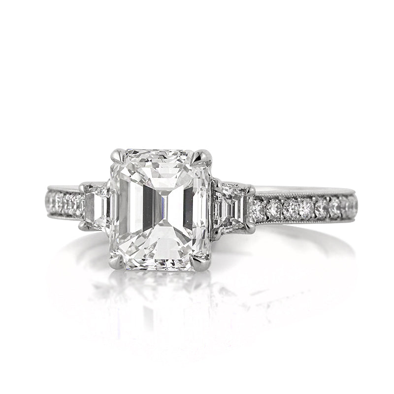 2.81ct Emerald Cut Diamond Engagement Ring