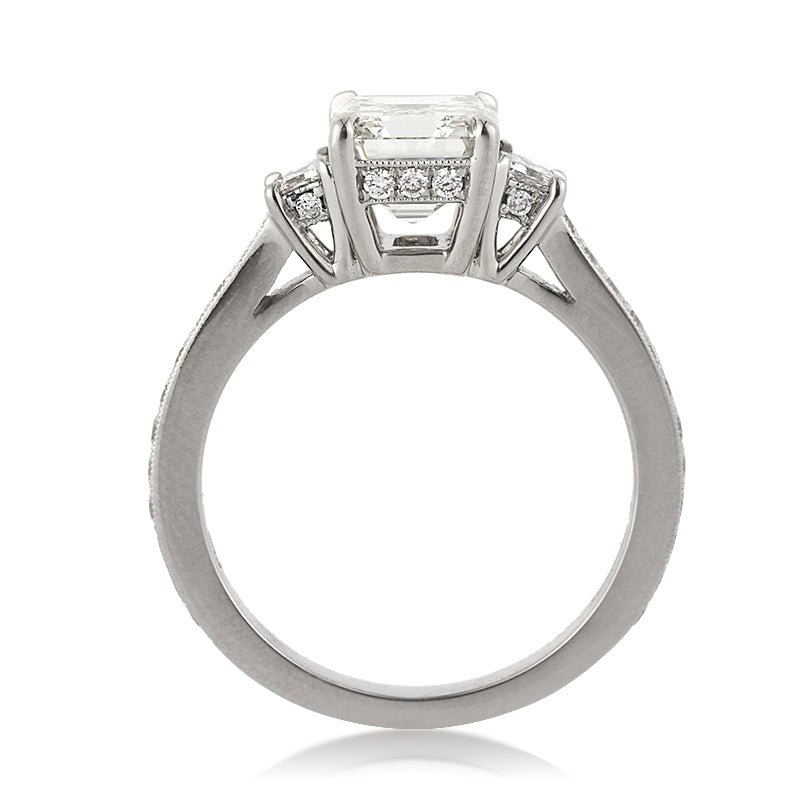 2.81ct Emerald Cut Diamond Engagement Ring