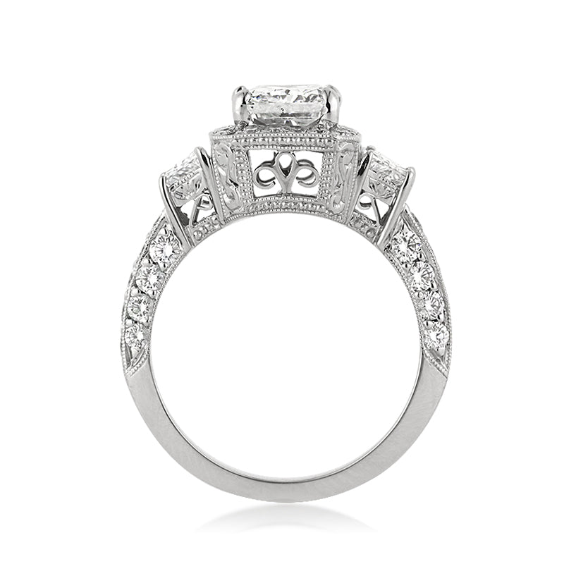 3.52ct Radiant Cut Diamond Engagement Ring
