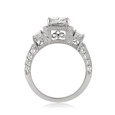 3.52ct Radiant Cut Diamond Engagement Ring