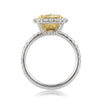 4.17ct Fancy Yellow Radiant Cut Diamond Engagement Ring