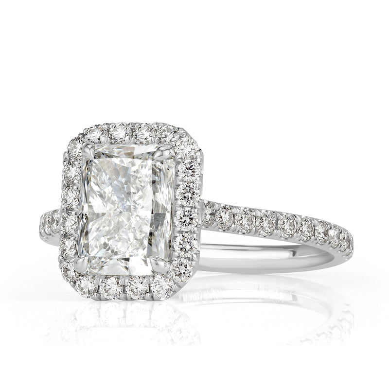 2.77ct Radiant Cut Diamond Engagement Ring