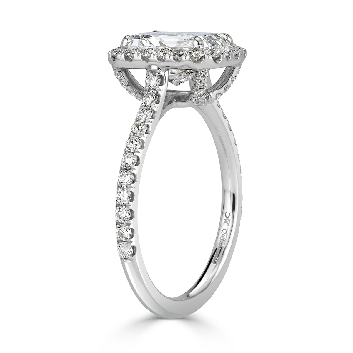 2.77ct Radiant Cut Diamond Engagement Ring