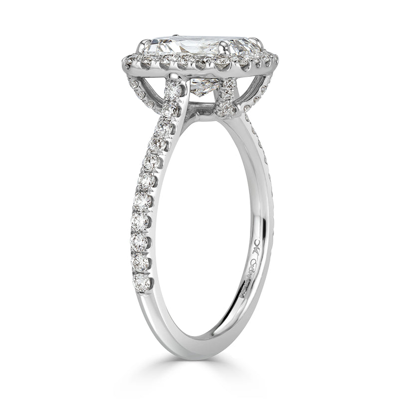 2.77ct Radiant Cut Diamond Engagement Ring