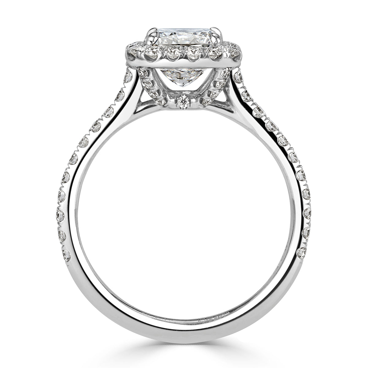 2.77ct Radiant Cut Diamond Engagement Ring