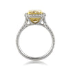 3.15ct Fancy Intense Yellow Radiant Cut Diamond Engagement Ring