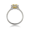 1.60ct Fancy Yellow Radiant Cut Diamond Engagement Ring
