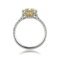 1.60ct Fancy Yellow Radiant Cut Diamond Engagement Ring