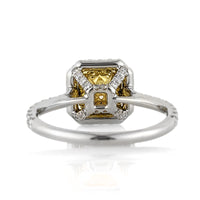 1.60ct Fancy Yellow Radiant Cut Diamond Engagement Ring