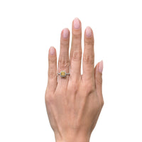1.50ct Fancy Yellow Cushion Cut Diamond Engagement Ring