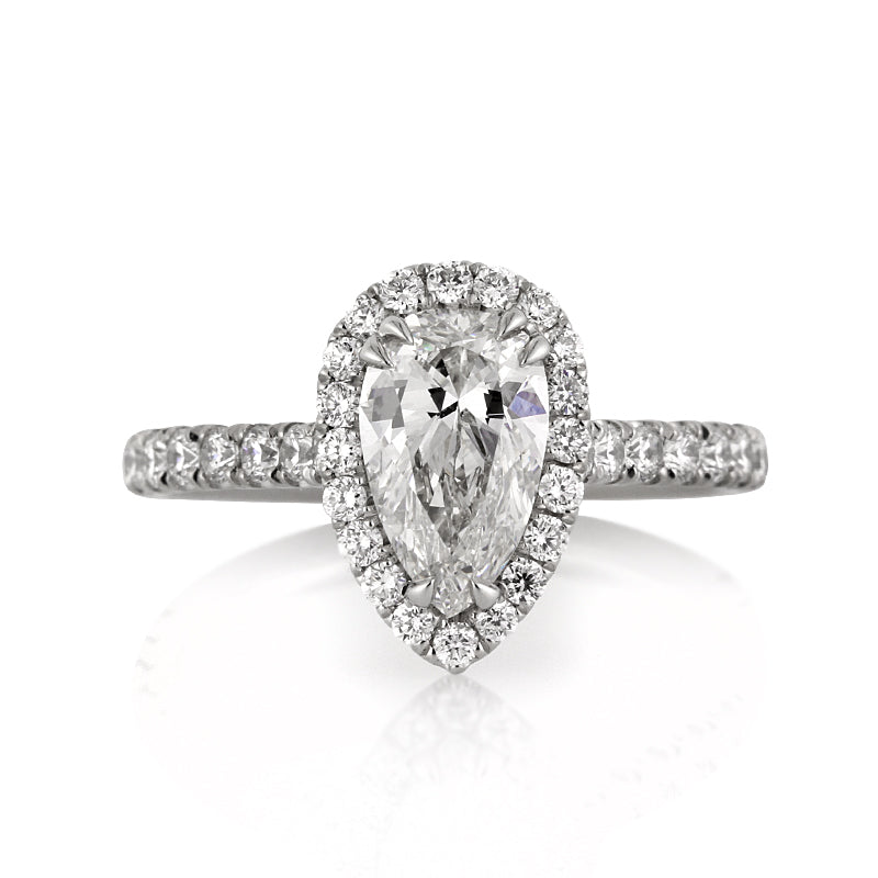 2.17ct Pear Shaped Diamond Engagement Ring