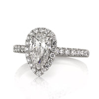 2.17ct Pear Shaped Diamond Engagement Ring