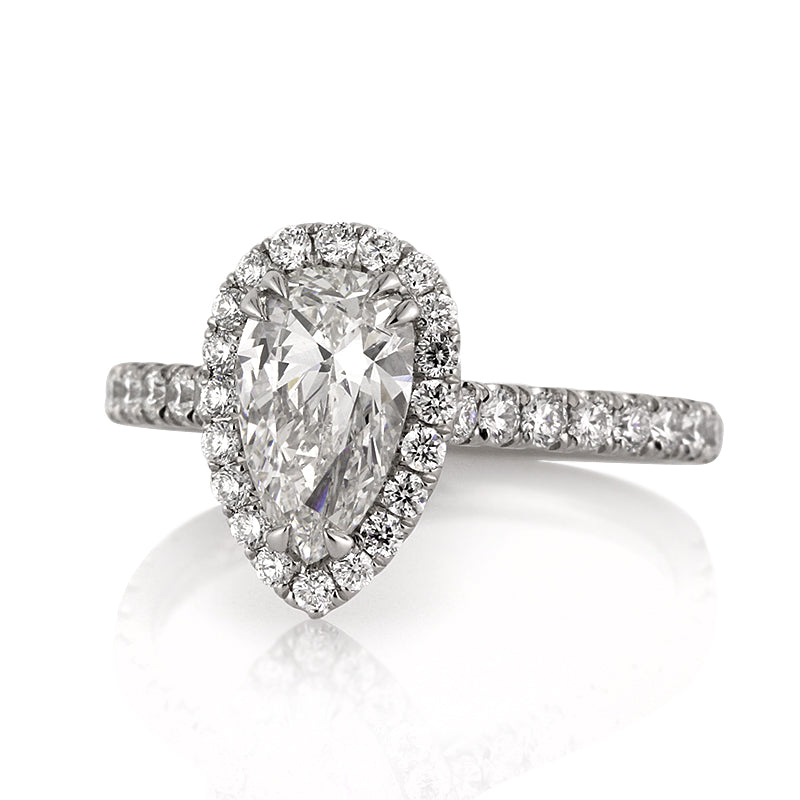 2.17ct Pear Shaped Diamond Engagement Ring