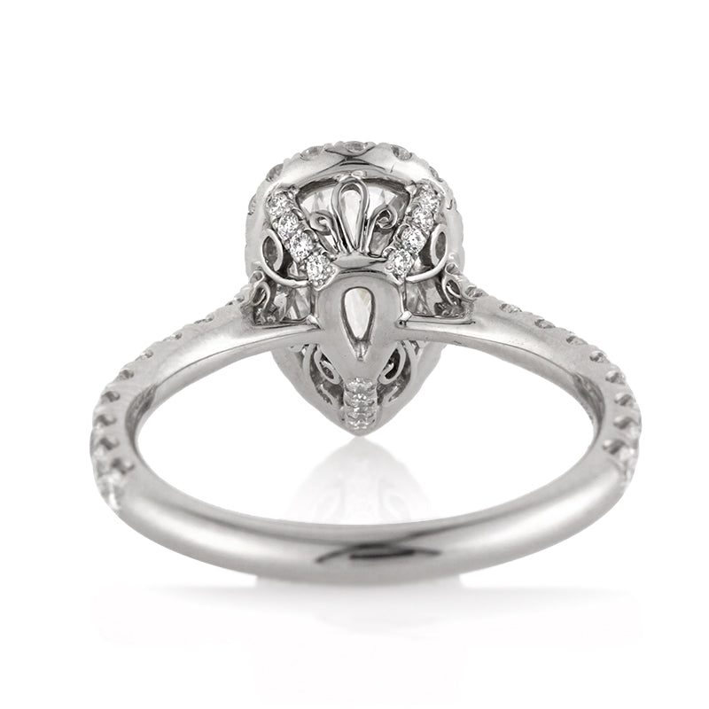 2.17ct Pear Shaped Diamond Engagement Ring