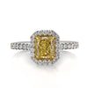 1.50ct Fancy Yellow Radiant Cut Diamond Engagement Ring