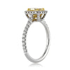 1.50ct Fancy Yellow Radiant Cut Diamond Engagement Ring
