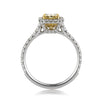 1.50ct Fancy Yellow Radiant Cut Diamond Engagement Ring