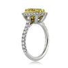 3.65ct Fancy Intense Yellow Pear Shaped Diamond Engagement Ring