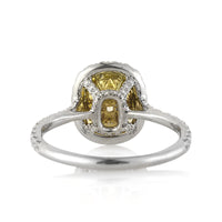 2.31ct Fancy Yellow Cushion Cut Diamond Engagement Ring