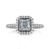 1.57ct Fancy Light Blue Radiant Cut Diamond Engagement Ring