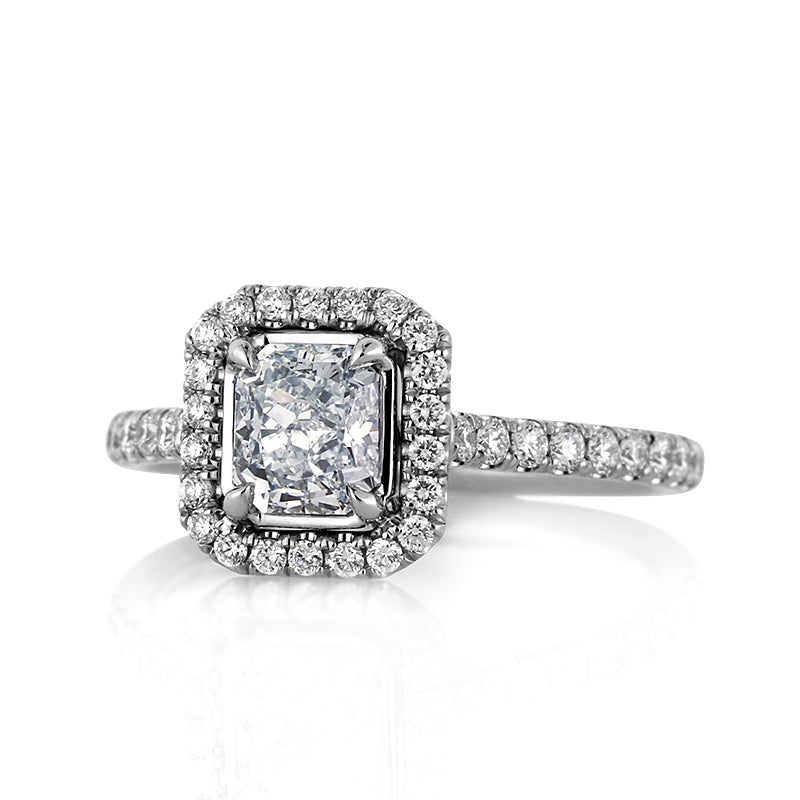 1.57ct Fancy Light Blue Radiant Cut Diamond Engagement Ring