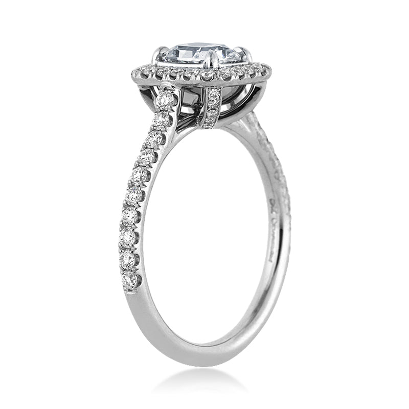 1.57ct Fancy Light Blue Radiant Cut Diamond Engagement Ring