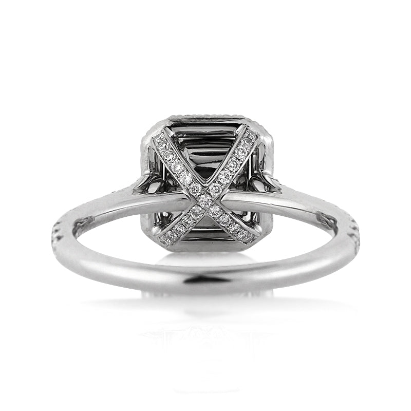 1.57ct Fancy Light Blue Radiant Cut Diamond Engagement Ring